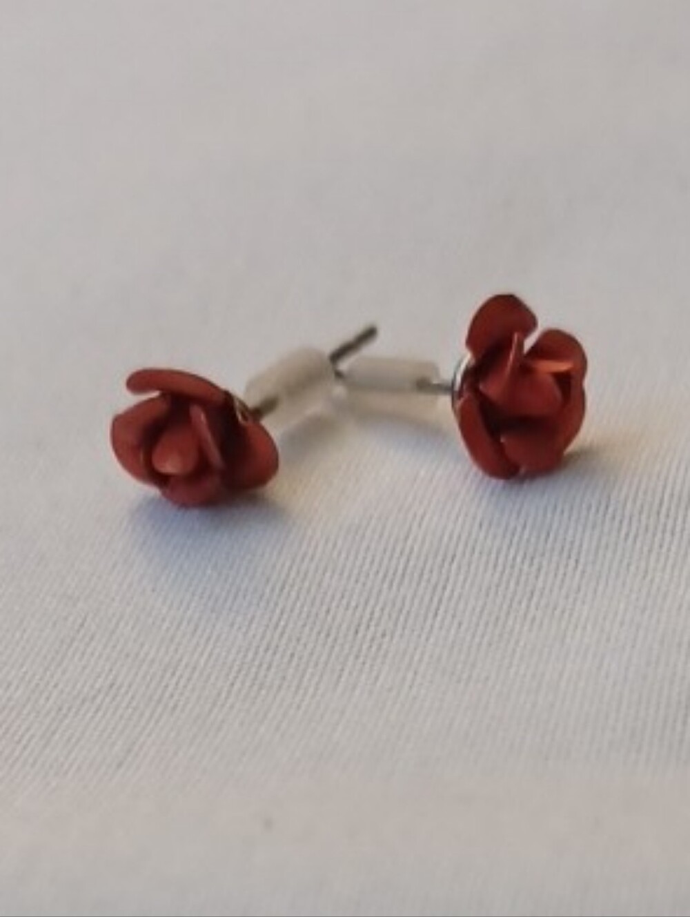 4/$30 Red Rose Stud Earrings